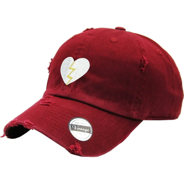 Flame Embroidery Dad Hat Baseball Cap Unconstructed Cotton Vintage